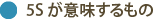 5Sが意味するもの